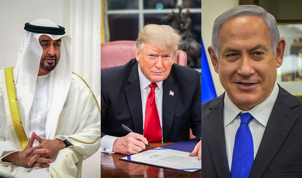 лидеры ОАЭ, США и Израиля