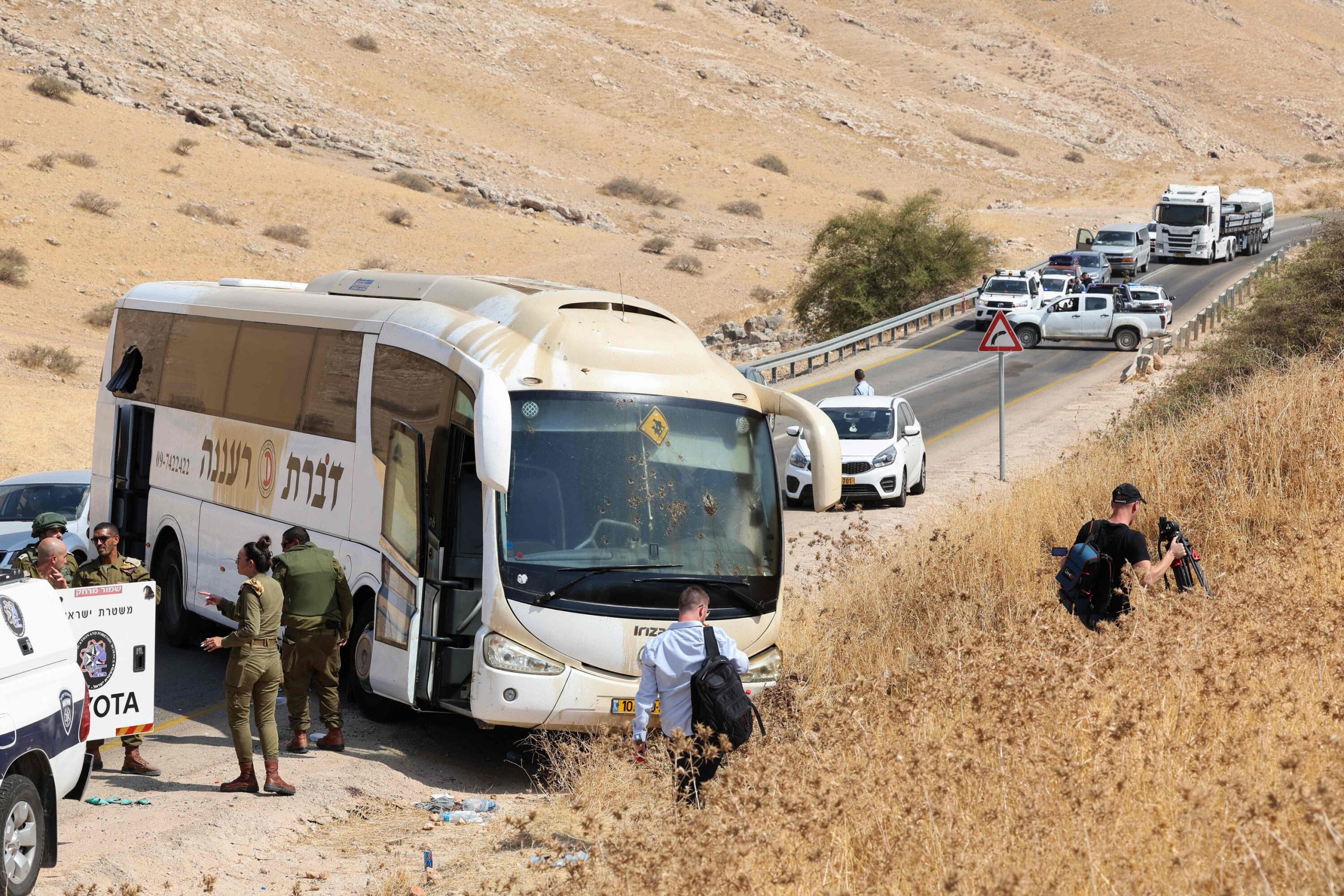 автобус с солдатами в Израиле